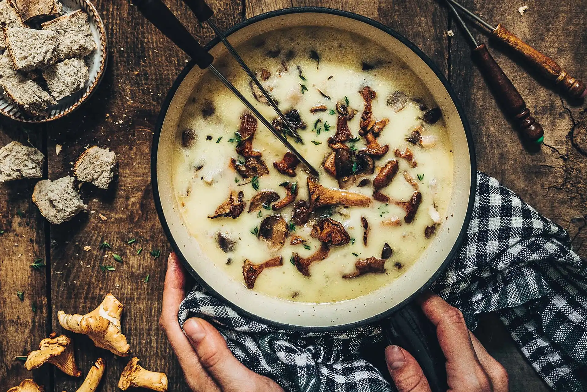 Fondue aux cèpes